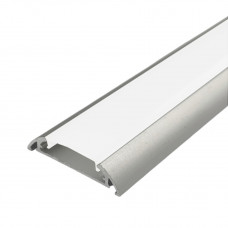 Алюминиевый профиль с матовым рассеивателем LS20, анодированный 2м (цена 1 м)