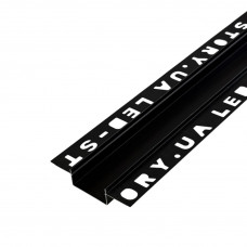 Алюмінієвий профіль у гіпсокартон для led стрічки LSG20 2м чорний (ціна 1 м...