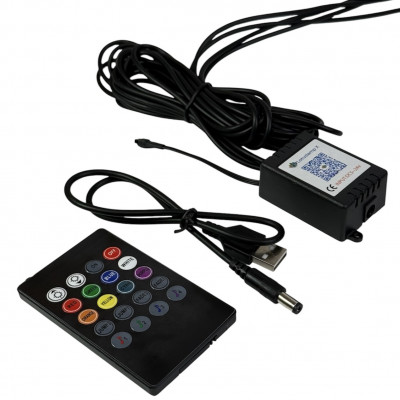 Автомобільне RGB led підсвічування зони ніг 12V 72 лампи з пультом дистанційного керування