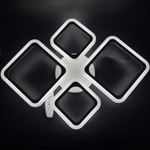 Біла LED люстра з димером та пультом 96Вт 3000-6500К