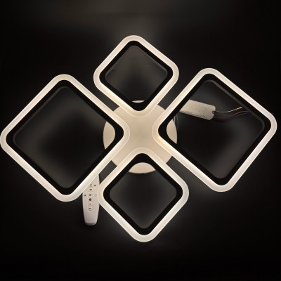 Белая LED люстра с димером и пультом 96Вт 3000-6500К