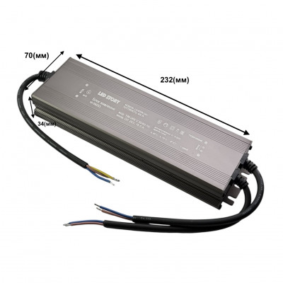 Блок живлення для led стрічки 24В 400Вт 16.6А IP67 герметичний LED STORY Profi