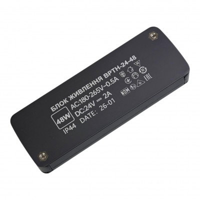 Блок питания 24V 48W 2A IP44 для led ленты ультратонкий