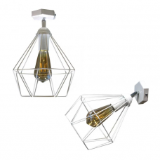 Бра біле настінно-стельове з поворотним плафоном під лампу Е27