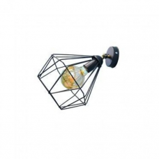 Бра черное настенное с поворотным плафоном, металлическое под лампу Е27