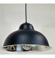 Чорна металева люстра на 1 лампу Е27 в стилі лофт