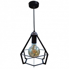 Черный подвесной светильник на 1 лампу Е27