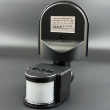 Датчик руху Led-Story 1200W 5A IP44 накладний з регулюванням чорний