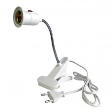 Тримач для ламп Е27 гнучкий 22см з прищіпкою