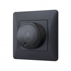 Димер поворотний 200Вт чорний графіт для лед ламп