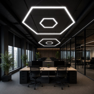 Двойной светильник Hexagon led 153W 6000K модульный