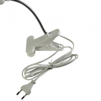 Фитосветильник для растений E27 8W 1200К биколор с гибкой ножкой и клипсой