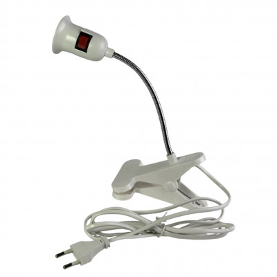 Фитосветильник для растений E27 8W 1200К биколор с гибкой ножкой и клипсой