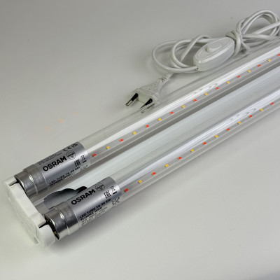 Фітосвітильник led T8 FLUORA 120 см 2×15W 2500K для рослин LED STORY з кабелем 2м