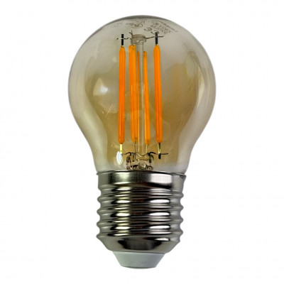 Филаментная led лампа G45 E27 4W 2200K янтарная