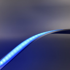 Гибкий черный профиль с рассеивателем (комплект) для светодиодной ленты 2м (цена 1 м)