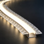 Гибкий широкий профиль для гипсокартона под две LED ленты с рассеивателем LS105 3м (цена 1м) PREMIUM - фото №1