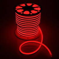 Гнучкий неон 220 вольт червоний SMD 2835 6w, 120 д.м. (IP65) 8х16мм (ціна 1м) (52)