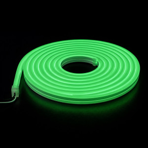 Гнучкий неон 2835-12V-120-10W/m IP68 6*12mm SILICONE зелений (ціна 1м)