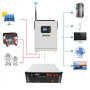 Система автономного живлення інвертор автономний 5,5кВт 48V синус чистий МРРТ 120А + LiFePO4 батарея 51.2V 300Ah 15.36кВт пересувна - фото №3