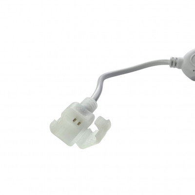 Кабель подключения led неона 220В 8×16 мм IP65 8А с вилкой