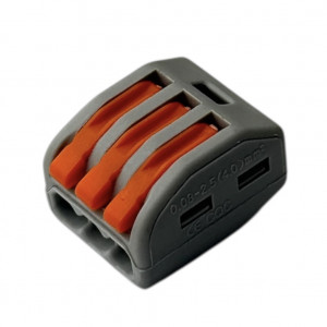 Клеммная колодка 222-413 с пружинным зажимом типа Wago.