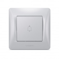 Кнопка для звонка BINERA серебряный шелк