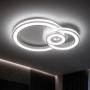 Компактна led люстра 86Вт 3 кільця 3200-6000К біла - фото №1