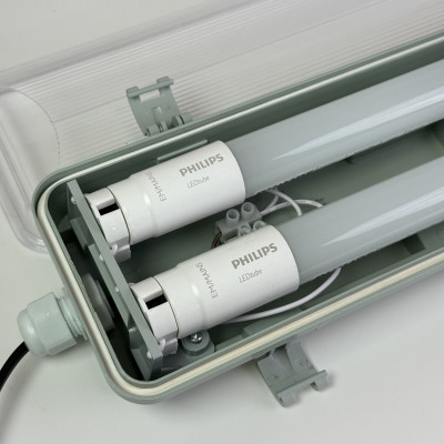 Комплект світильник ЛПП 2x16 IP65 + 2 лампи Т8 Philips Core Pro LEDtube 1200mm 16W 4000К
