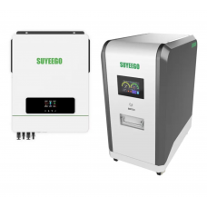 Комплект бесперебойного питания инвертор автономный 10.2кВт 48V чистый синус + LiFePO4 батарея 15.36кВт 51.2V 300Ah для дома, квартиры