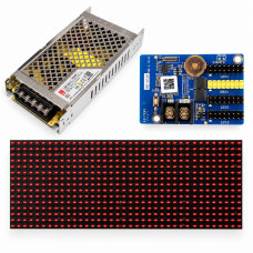 Комплект для информационного LED табло P10 1280×160 мм с контроллером HD-W3...