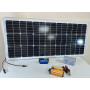 Комплект резервного питания Led Story Premium(солнечная панель 100Вт + ШИМ контроллер + инвертор 300Вт +АКБ 12V 9Ah 108Вт) - фото №3