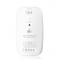 Контроллеры RGB CCT 9-24V 15A 360W Smart WIFI rgb ww cw 5 in 1 ( 6 контактов )
