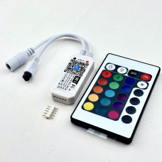 Контроллеры RGBW Wi-Fi 12A 144W +пульт 24 кн.с таймером и цветомузыкальным режимом