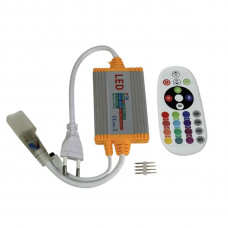 Контролер для RGB неону 220В 8х16мм (1500W; IR; 16K)