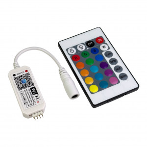 Контролер RGB LED 12–24V 100W Wi-Fi з пультом 24 кнопки музичний режим