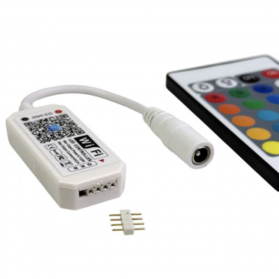 Контролер RGB LED 12–24V 100W Wi-Fi з пультом 24 кнопки музичний режим