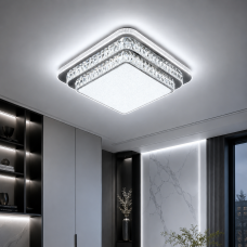 Квадратна led люстра з кришталем 280Вт 60×60 см 3200-6000К IP20 з пультом