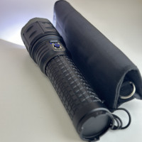 LED ліхтар AK138-1 PM60-TG 8х18650 Power Bank індикація заряду Type-C Zoom з чохлом
