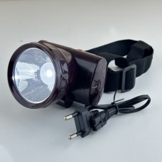 Фонарик налобный LED с аккумулятором 1858 A