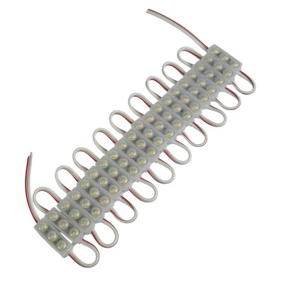 LED модуль 12V SMD2835 3 диода 0.5W холодный белый свет 6500K IP67 линза 160°