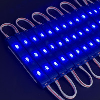 LED модуль 3 діода (smd5730 3шт, 75 мм) 1W 55Lm IP67 синій