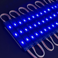 LED модуль 3 диода (smd5730 3шт, 75 мм) 1W 55Lm IP67 синий