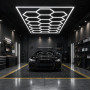 LED світильник модульний шестикутний 590W 70200Lm 15 hexs для детейлінгу 6500K білий холодний з алюмінієвою основою - фото №1