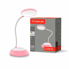 Настільна лампа USB з димером 3000-6500K TITANUM TLTF-022P 7W IP20 рожева