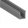 Алюминиевый профиль LT-101 с матовым рассеивателем узкий для светодиодной ленты 2м анодированный (цена 1м) - фото №3