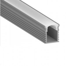 Алюминиевый профиль LT-101 с матовым рассеивателем узкий для светодиодной ленты 2м анодированный (цена 1м)
