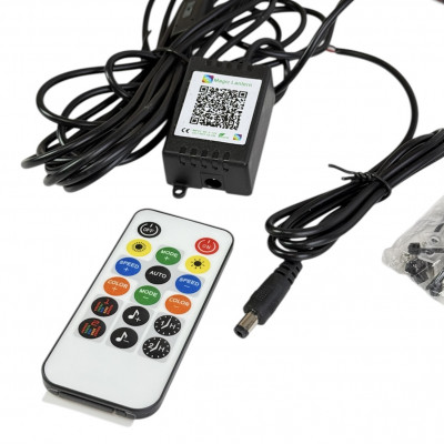 Led-комплект боковой подсветки авто 12V 2х50см × 2х150 см Smart Pixel IP68 с пультом ДУ