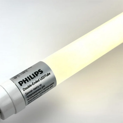 Лед лампа Philips Ledtube DE T8 18W 1650Lm 4000К 1,2м нейтральный свет двухстороннее подключение