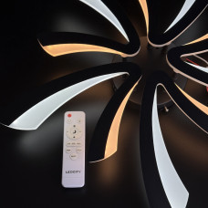 Led люстра 70W черный корпус 590×75 мм стиль модерн изменение цвета свечени...